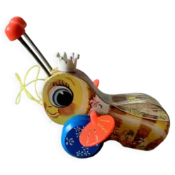 Jouet à tirer en bois Fisher-Price - Queen Buzzy Bee -1960