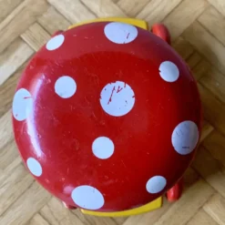 Jouet à tirer en bois vintage - Champignon - 1960