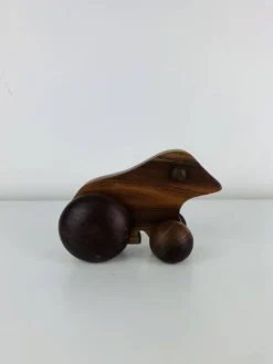 Jouet vintage scandinave en teck, années 60