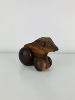 Jouet vintage scandinave en teck, années 60