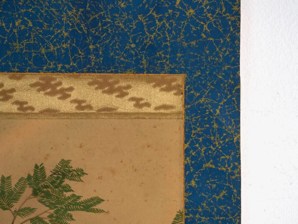Kakejiku ancien japonais de rapace en couleur sur papier – Japon, vers 1900