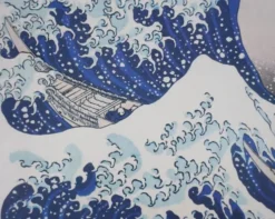 Katsuhika Hokusai : La grande vague de Kanagawa, lithographie signée