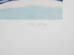 Katsuhika Hokusai : La grande vague de Kanagawa, lithographie signée