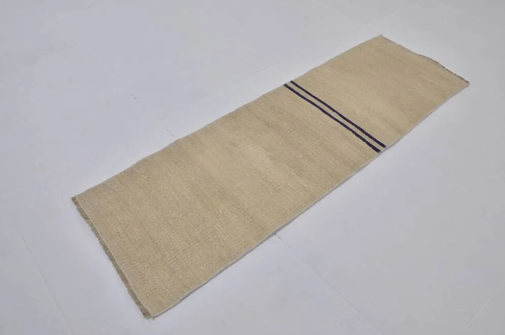 Kilim en chanvre anatolien blanc cassé sku 3928
