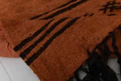 Kilim Turc Vintage Terracotta, Motif Tribal, Tapis Chambre Bohème, 147x245Cm