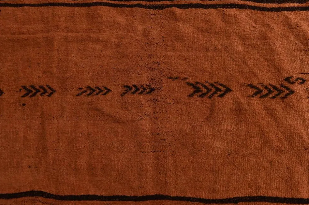 Kilim Turc Vintage Terracotta, Motif Tribal, Tapis Chambre Bohème, 147x245Cm