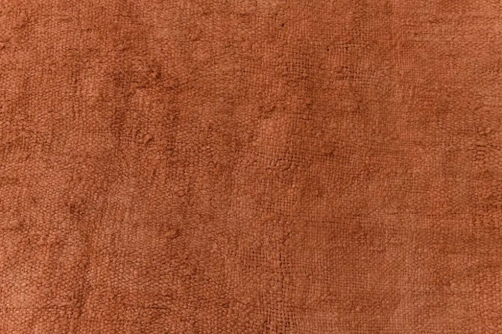 Kilim Turc Vintage Terracotta Uni, Tapis Naturel pour Salon et Chambre