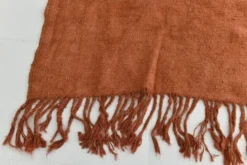 Kilim Turc Vintage Terracotta Uni, Tapis Naturel pour Salon et Chambre