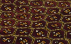Kilim Turc Yoruk Vintage 177x294 cm Geometrique Marron et Jaune
