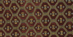 Kilim Turc Yoruk Vintage 177x294 cm Geometrique Marron et Jaune
