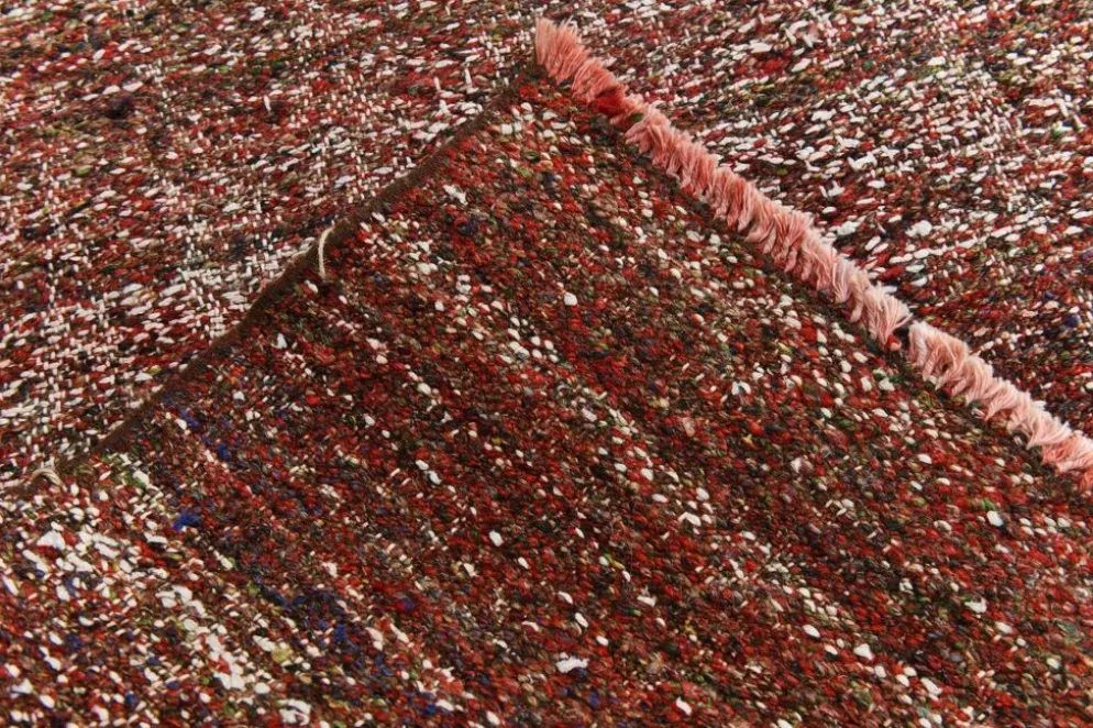Kilim Vintage Turc Rouge Brique, Tissé Main, Style Rustique Moderne, 82x315