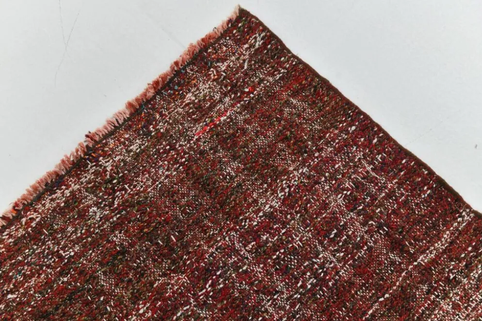 Kilim Vintage Turc Rouge Brique, Tissé Main, Style Rustique Moderne, 82x315