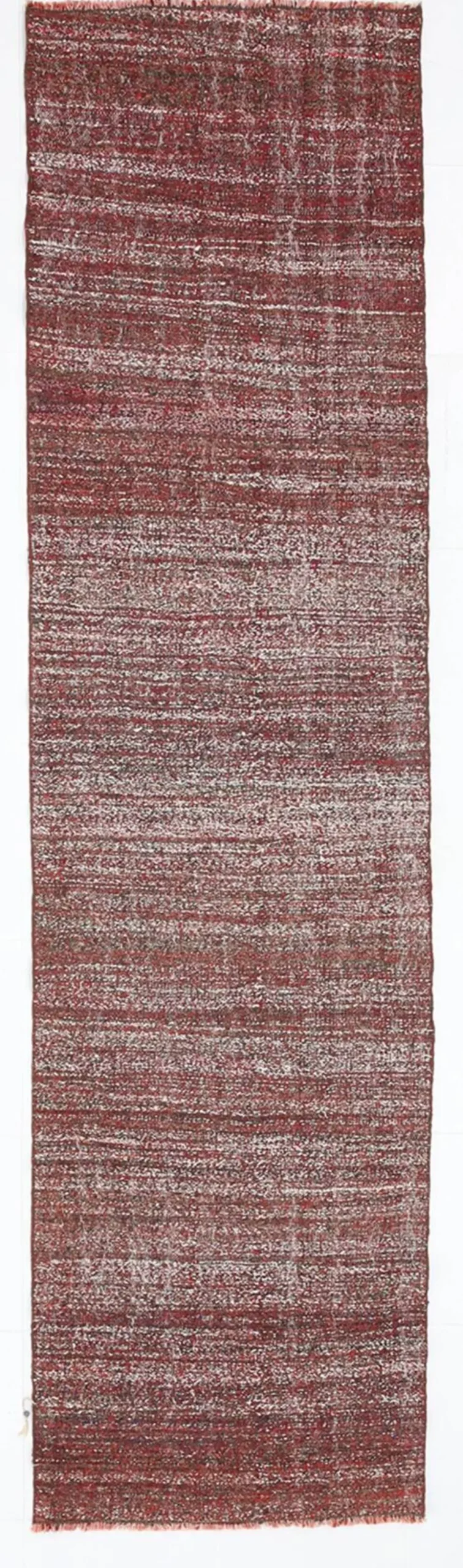 Kilim Vintage Turc Rouge Brique, Tissé Main, Style Rustique Moderne, 82x315