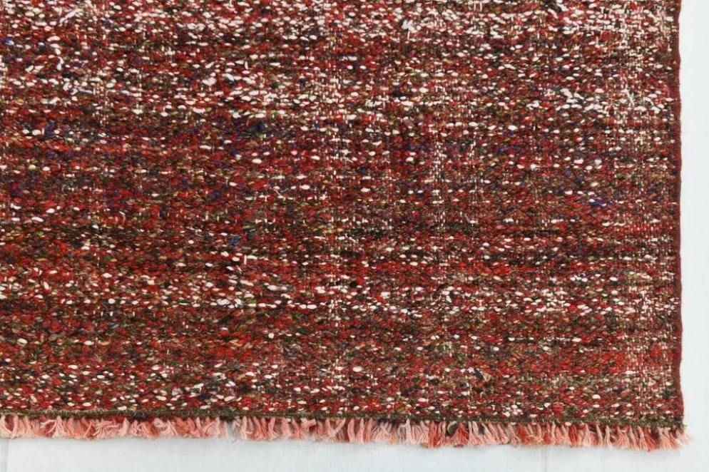 Kilim Vintage Turc Rouge Brique, Tissé Main, Style Rustique Moderne, 82x315