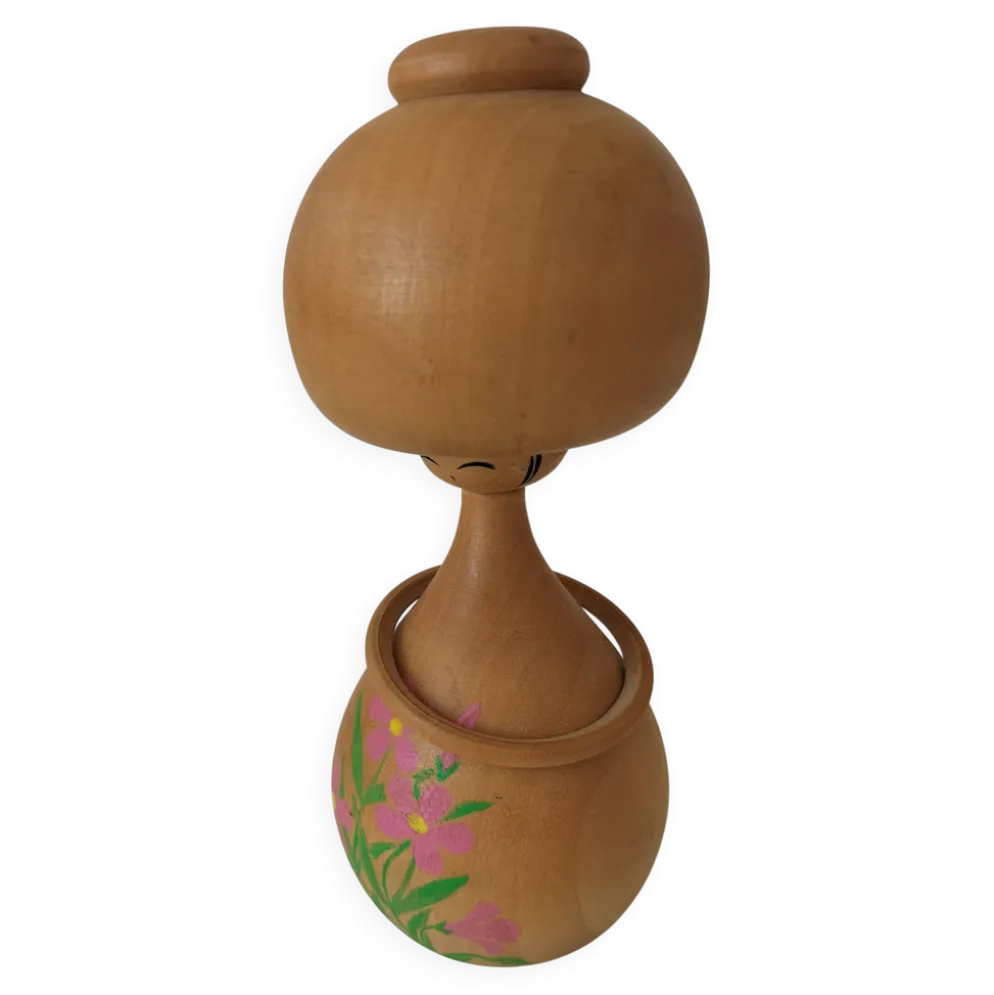 Kokeshi japonaise vintage Ōkura – anneau mobile