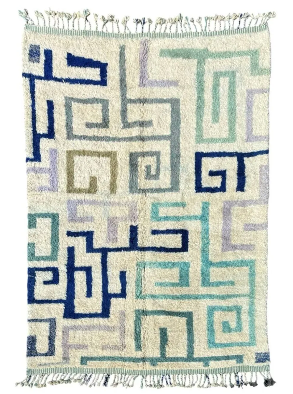 Labyrinthe - Tapis berbère marocain en laine 205×300 cm