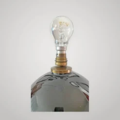 Lampe Art Déco en opaline noire –Jacques Adnet - élégance des années 30