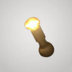 Lampe de bureau design Gino Sarfatti Arteluce 600c cuir métal 1970