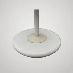 Lampe de table champignon en verre Murano et métal blanc, 1970