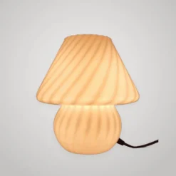 Lampe De Table Design Champignon En Verre De Murano Spirale Vintage Années