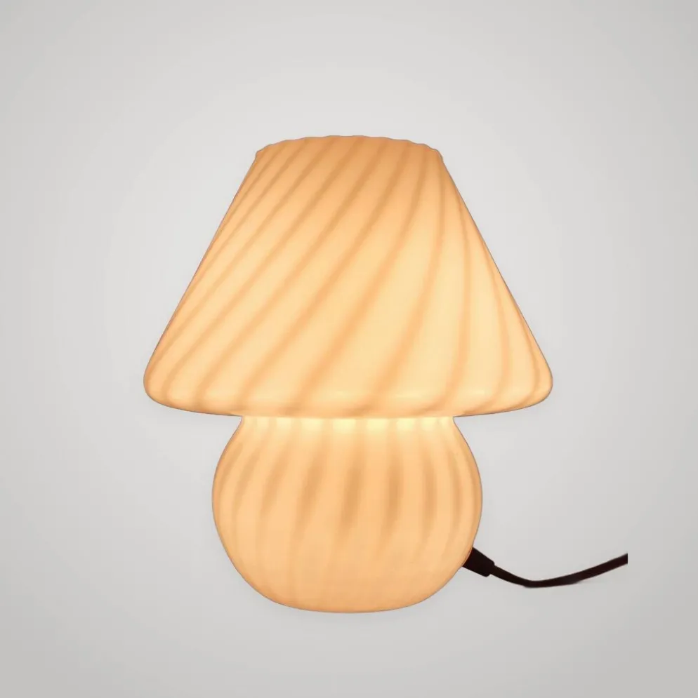 Lampe De Table Design Champignon En Verre De Murano Spirale Vintage Années