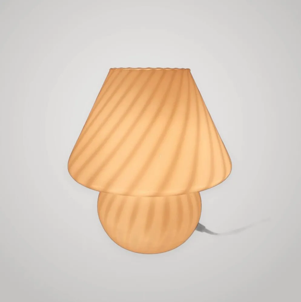 Lampe De Table Design Champignon En Verre De Murano Spirale Vintage Années