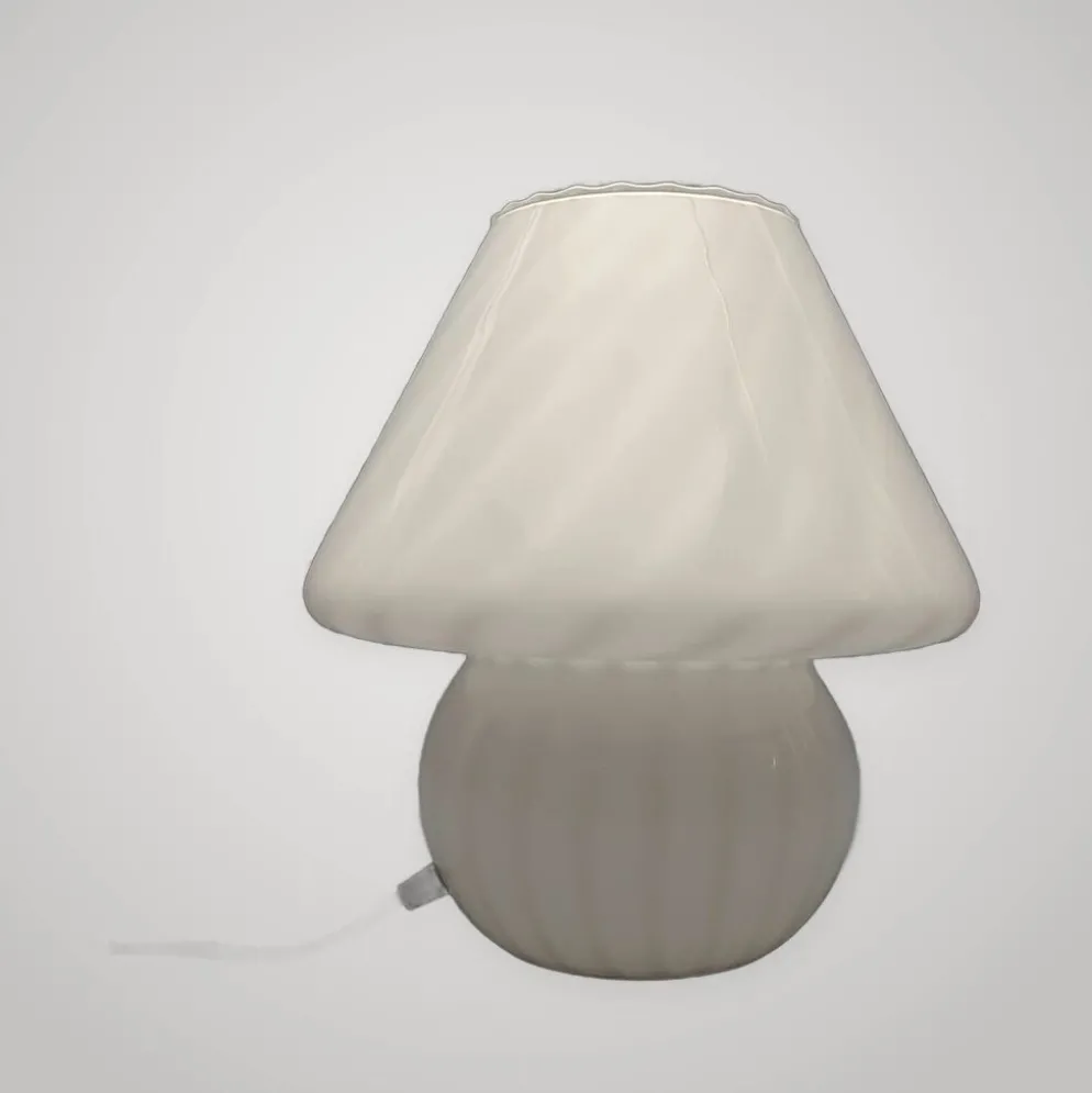 Lampe De Table Design Champignon En Verre De Murano Spirale Vintage Années