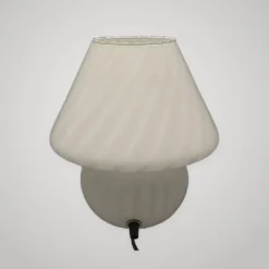 Lampe De Table Design Champignon En Verre De Murano Spirale Vintage Années