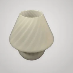 Lampe De Table Design Champignon En Verre De Murano Spirale Vintage Années
