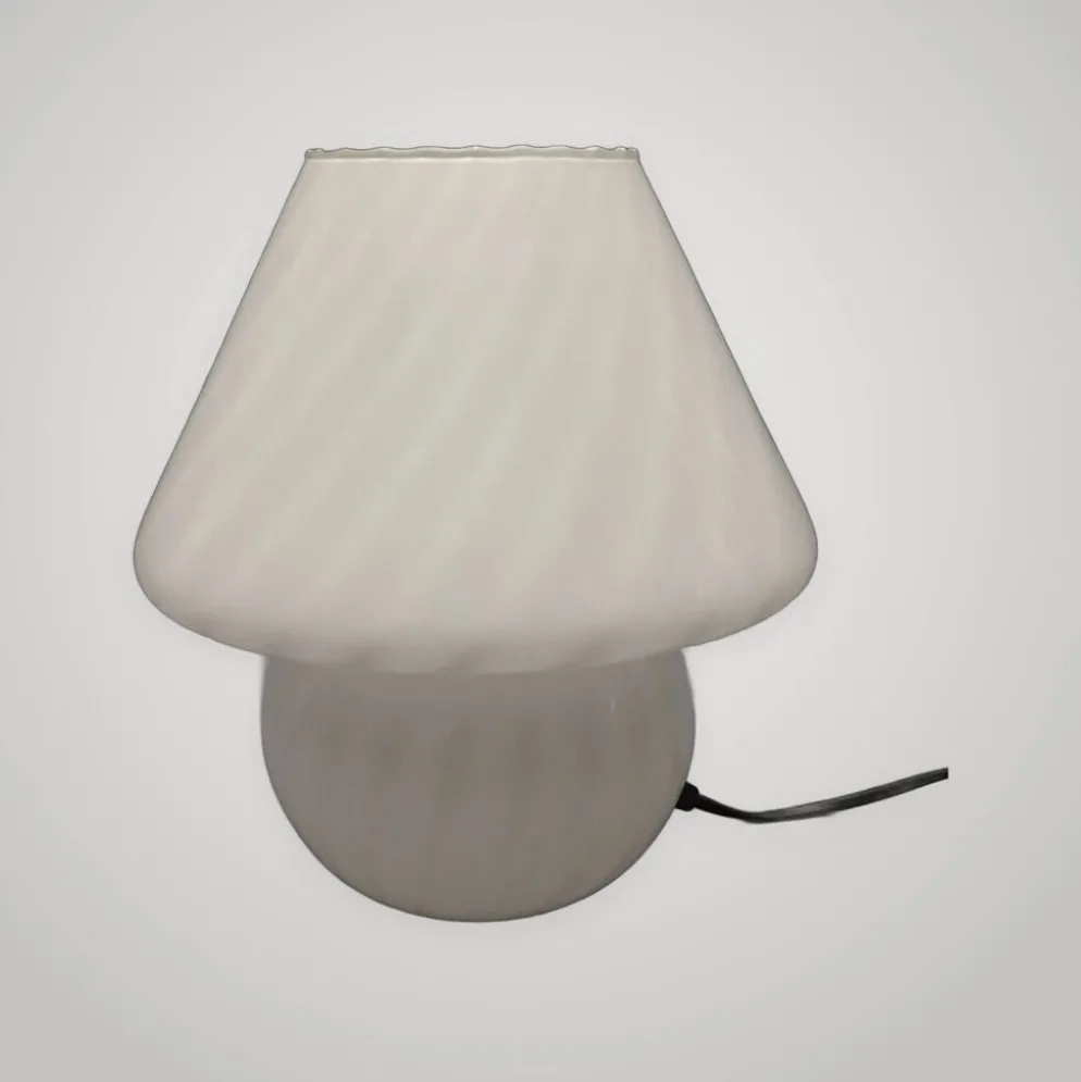 Lampe De Table Design Champignon En Verre De Murano Spirale Vintage Années