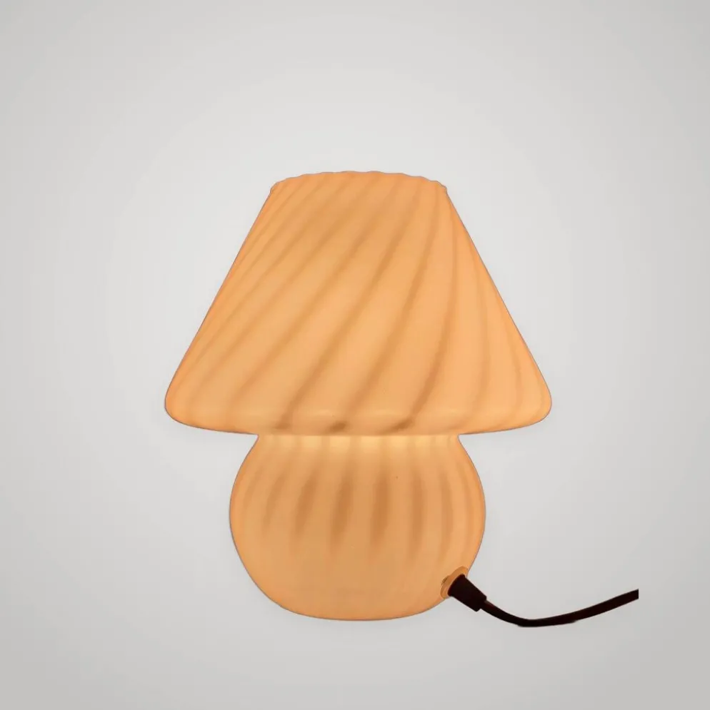 Lampe De Table Design Champignon En Verre De Murano Spirale Vintage Années