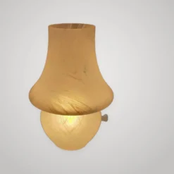 Lampe de table en verre de murano champignon bleu blanc design moderniste 1