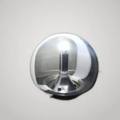 Lampe de table vintage en chrome et verre de Murano par Carlo Nason pour Ma
