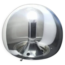 Lampe de table vintage en chrome et verre de Murano par Carlo Nason pour Ma