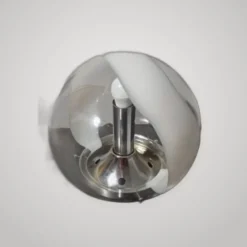 Lampe de table vintage en chrome et verre de Murano par Carlo Nason pour Ma