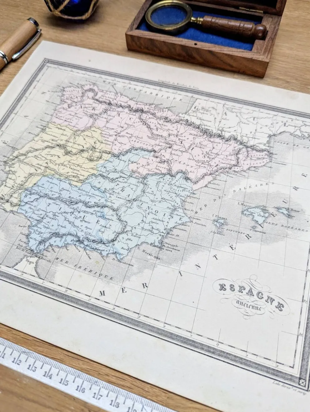 L'ancienne Espagne, carte imprimée en 1852.