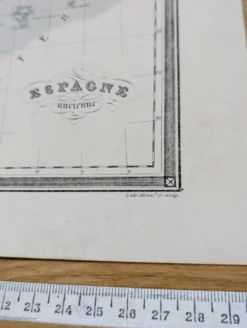 L'ancienne Espagne, carte imprimée en 1852.