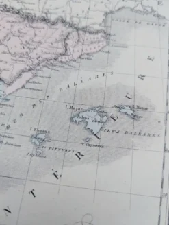 L'ancienne Espagne, carte imprimée en 1852.