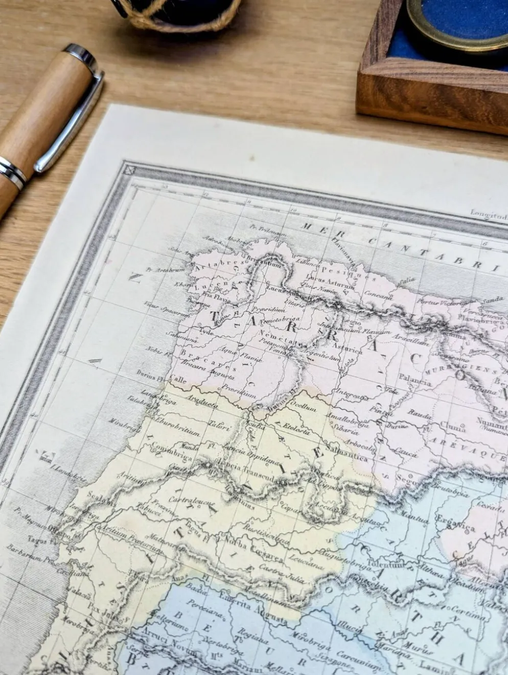 L'ancienne Espagne, carte imprimée en 1852.