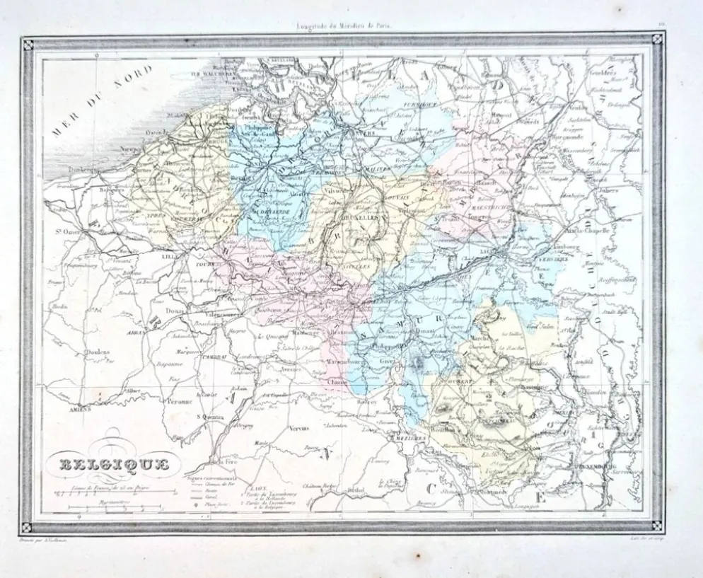 L'ancienne Espagne, carte imprimée en 1852.