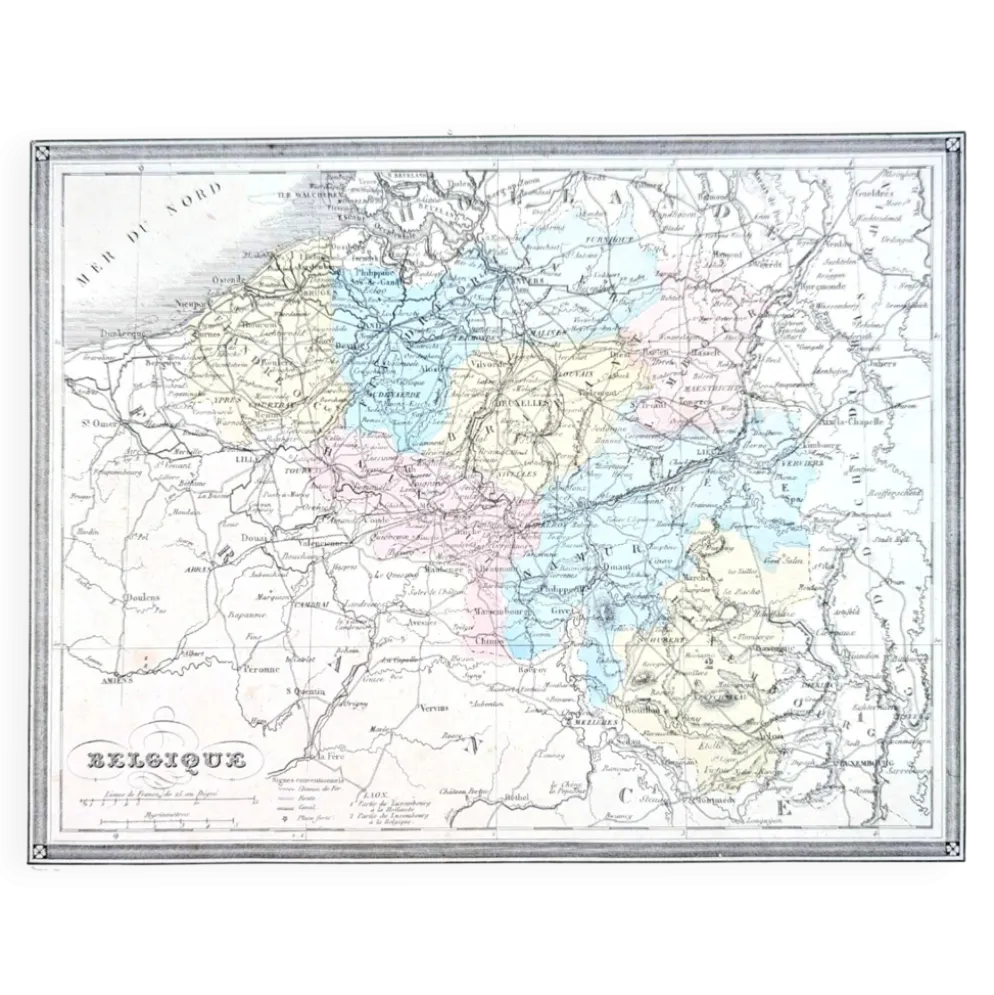 L'ancienne Espagne, carte imprimée en 1852.