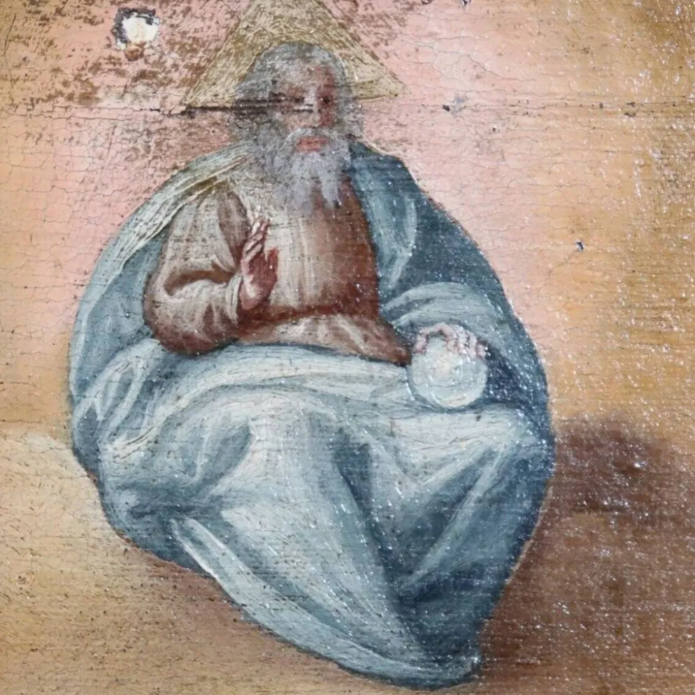 L'Annonciation, Italie, 17ème siècle, peinture à l'huile antique sur toile