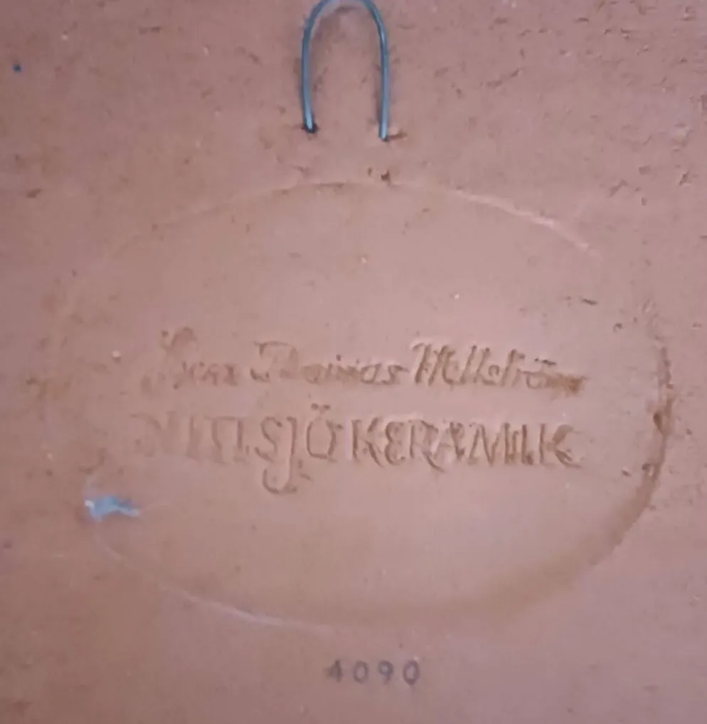 laque murale céramique scandinave Thomas Hellström - Nittsjö Keramik 1970