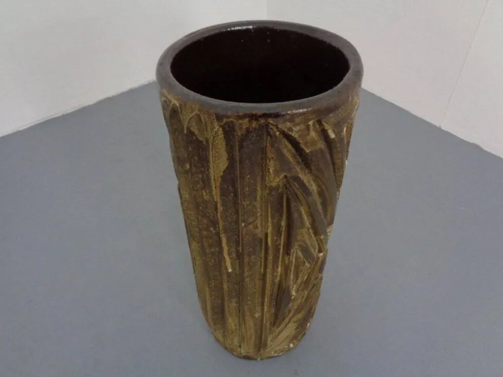 Large Brutalist Ceramic Umbrella Stand, Italy, 1960s