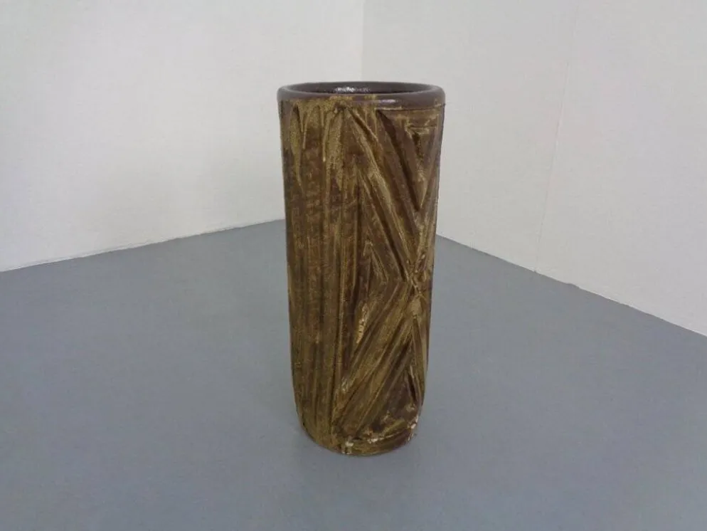 Large Brutalist Ceramic Umbrella Stand, Italy, 1960s