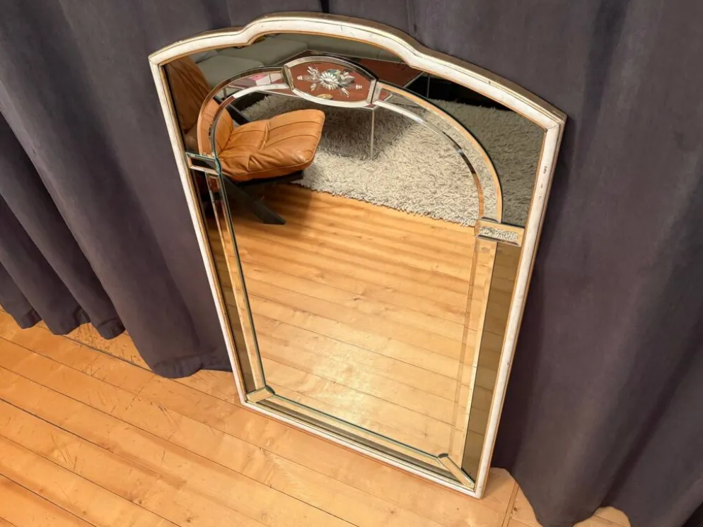 Large Crystal Mirror, Italy, 1960s