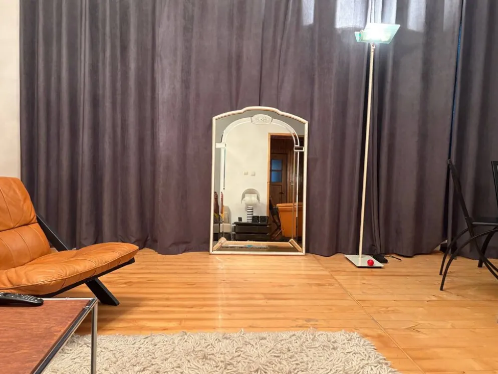Large Crystal Mirror, Italy, 1960s