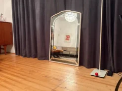 Large Crystal Mirror, Italy, 1960s