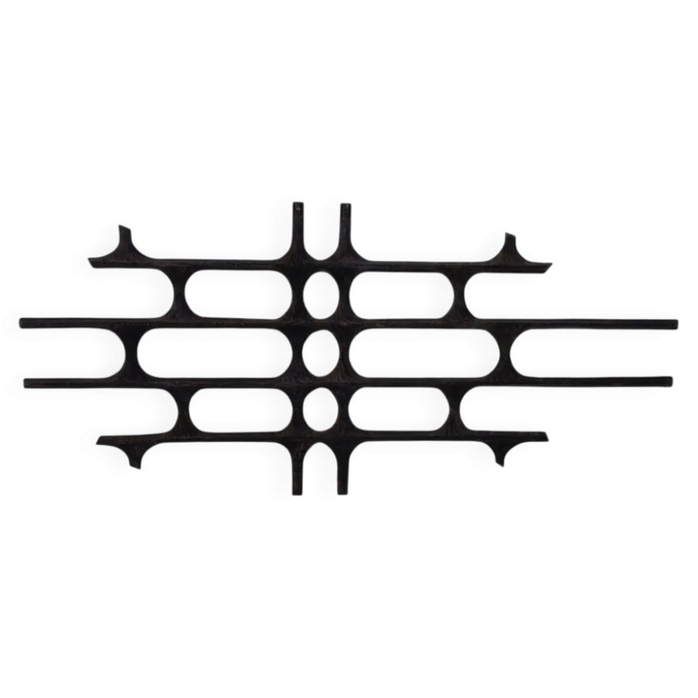 Large German Brutalist Iron Wall Sculpture, 1960s