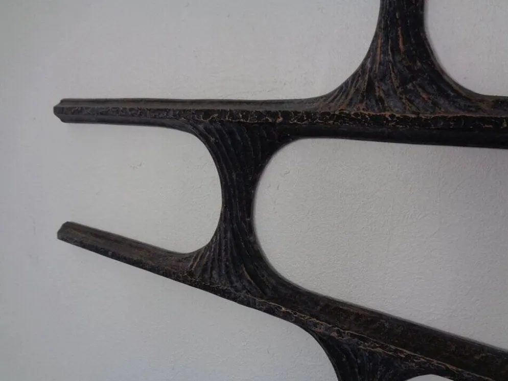 Large German Brutalist Iron Wall Sculpture, 1960s